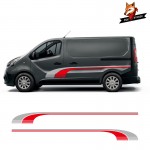 2 Sides Universal Vinyl Decals Auto Styling Camper Van Stripes Graphics Stickers for Mercedes Vito Ford Transit Renault Kang